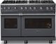 Viking® 5 Series 48" Cast Black Pro Style Gas (LP) Range with Polished Chrome Trim-3