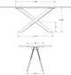 Amisco Customizable Ascencio 60" Rectangular Dining Table with 0.5" Starstone on Glass Top-2