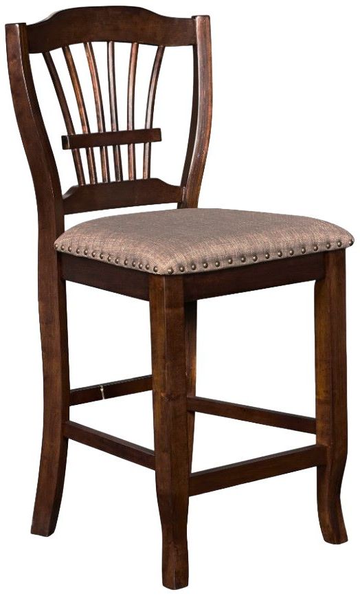 New Classic® Home Furnishings Bixby Espresso Counter Chair-0