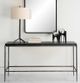 Uttermost® Crescendo Black Console Table with Dark Silver Frame-1