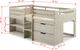 Donco Kids Columbia Rustic Light Gray Youth Twin Low Loft Bed-2