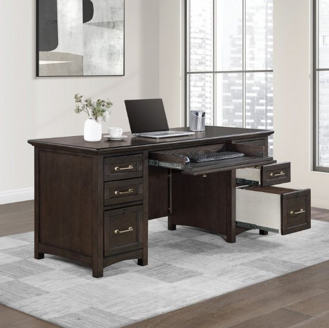 Winners Only® Addison Gray 66" Flat Top Desk-3