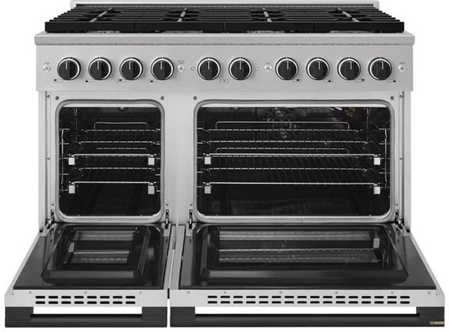 ZLINE Marino 48" Stainless Steel Pro Style Gas Range with Matte Black Accents-1