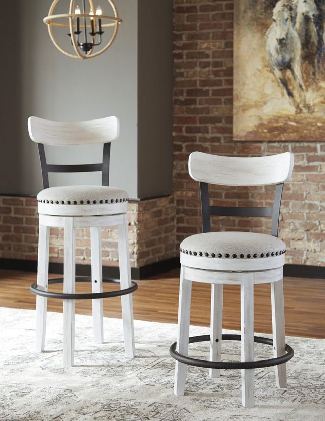 Signature Design by Ashley® Valebeck White Tall Swivel Barstool-1