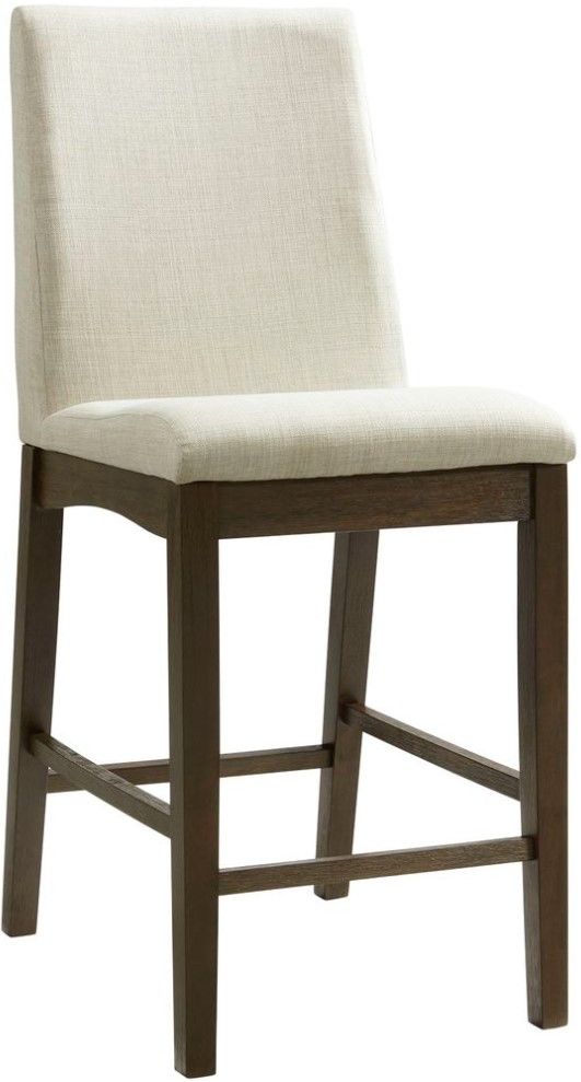 Elements International Dapper 5-Piece Cream/Walnut Counter Dining Set-2