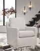 Signature Design by Ashley® Nenana Next-Gen Nuvella Stone Swivel Glider Accent Chair-4
