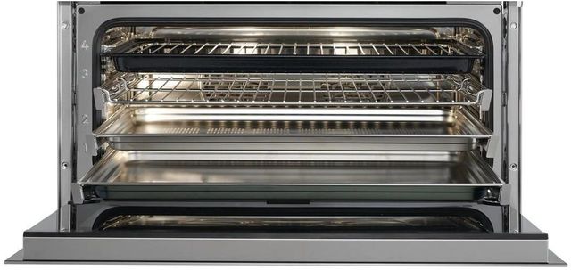 Wolf® M Series Contemporary 30" Black Single Electric Wall Oven-1