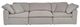 Moe's Home Collection Clay 3-Piece Light Grey Modular Sectional Sofa-1