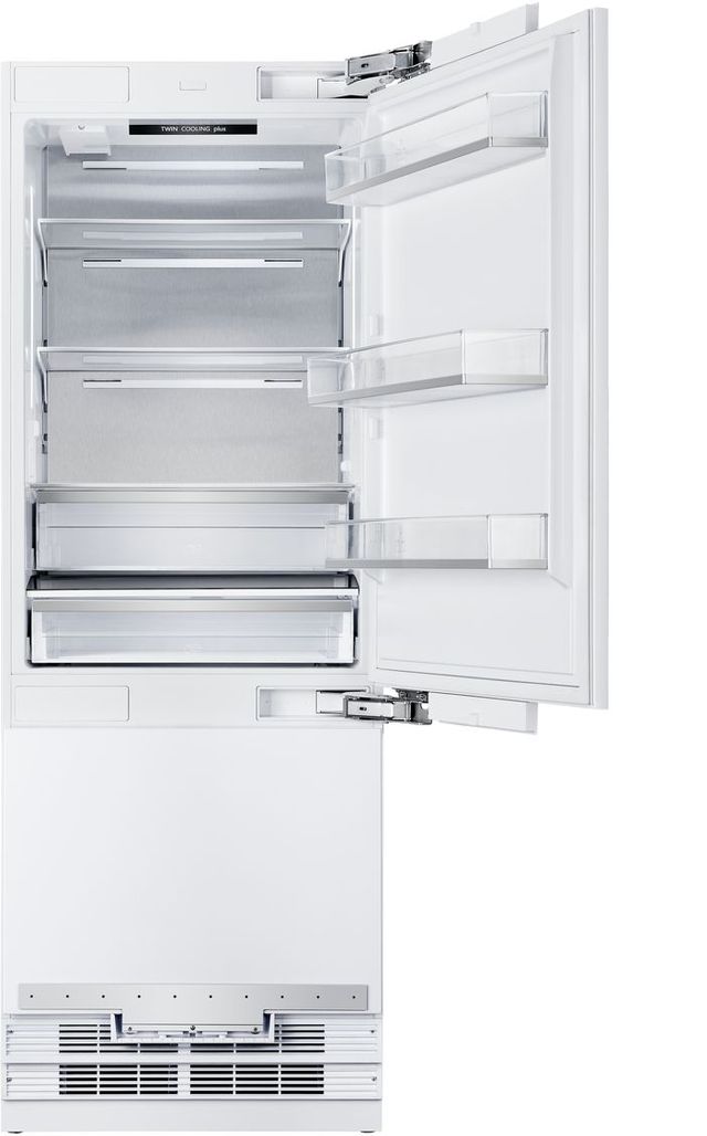 Induction Hardware 30" Panel Ready Built-In Bottom Freezer Refrigerator with Ice Maker and Water Dispenser-0