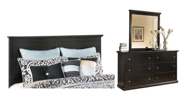 Signature Design by Ashley® Maribel 3-Piece Black King or California King Panel Headboard Bedroom Set-0
