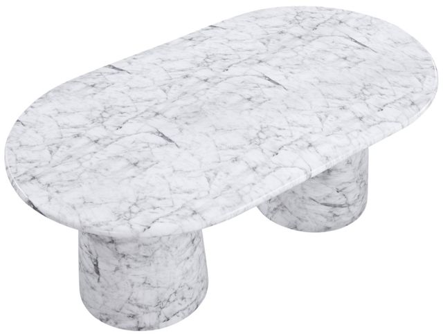Meridian Furniture Cosenza White 78" Indoor/Outdoor Concrete Dining Table-2