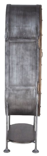Home Trends & Design Bowery Natural Oval Bar Cabinet-2