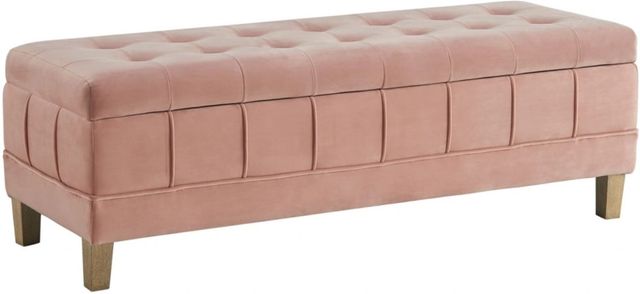 Elements International Crosby Royale Blush Storage Ottoman-0