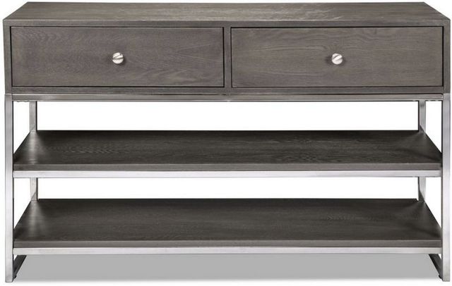 Mazin Furniture Harmony Gray Sofa Table with Chrome Base-2