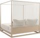 Caracole® Pinstripe Caracole Classic Light Almond Milk/Sun Drenched Oak Queen Canopy Bed-4