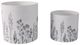 Sagebrook Home 2-Piece Navy/White Wildflower Field Planter Set-0