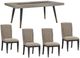 Magnussen® Home Ryker 5-Piece Nocturn Black/Coventry Grey Dining Set-0