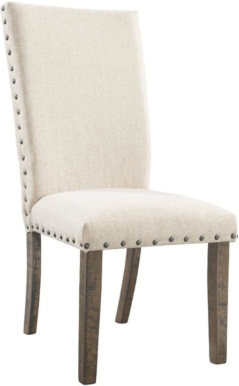 Elements International Jax Cherry/Cream Upholstered Dining Side Chair-0