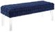 TOV Furniture Sal Woven Navy Velvet Bench-1
