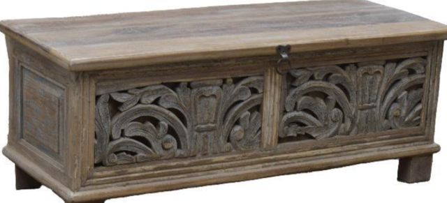 Jaipur Furniture Wdn Brown Old World Treasure Trunk-1