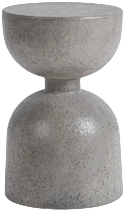 Classic Home Adna Dark Gray Concrete Outdoor Accent Table-0