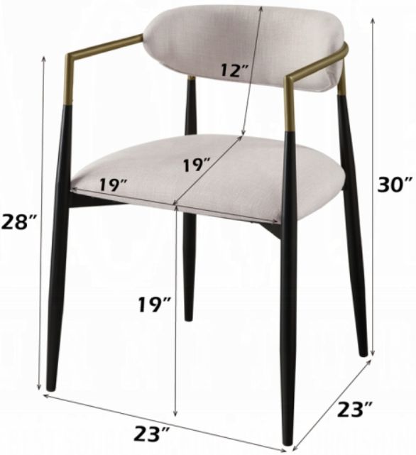 ACME Furniture Jaramillo 2-Piece Beige/Black Side Chair Set-2