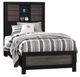 Global Furniture USA Lisbon Black/Gray Twin Bookcase Bed-0