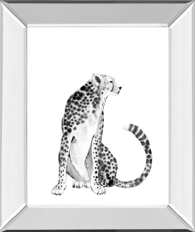Classy Art Chrome Cheetah I by Grace Popp Mirror Framed Wall Art-0