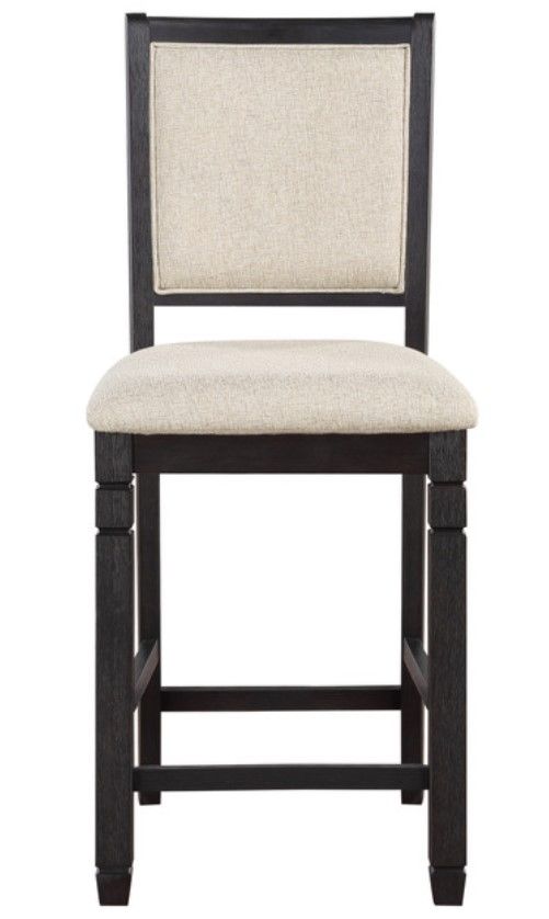 Homelegance® Asher Beige/Black Counter Height Chair-2