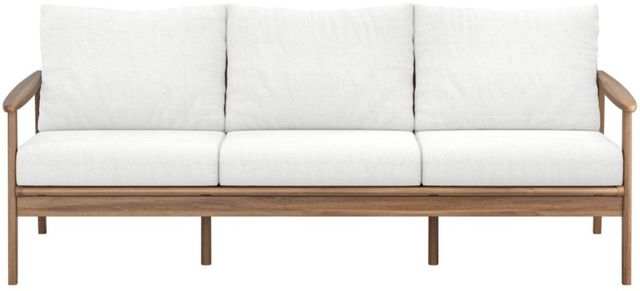 New Classic® Home Furnishings Ashton Natural Acacia/Fabric Outdoor Patio Sofa-2