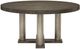 Bernhardt Linea Cerused Greige 60" Round Dining Table with Textured Graphite Metal Base-0