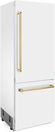ZLINE Autograph Edition 30" 16.1 Cu. Ft. White Matte Built-In Bottom Freezer Refrigerator-2