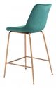 Zuo® Tony Green and Gold Counter Chair-4