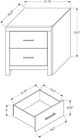 Monarch Specialties Inc. Bleached Oak Nightstand-1