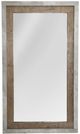 Classic Home Charlotte Natural/Weathered Cement Floor Mirror-0