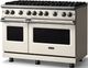 Viking® 5 Series 48" Pure White Pro Style Gas (NG) Range with Polished Chrome Trim-2