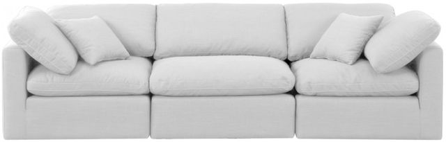 Meridian Furniture Indulge 3-Piece White 105" Sofa-2