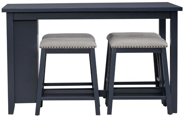 Liberty Furniture Brook Creek 5-Piece Navy Counter Height Dining Set-2