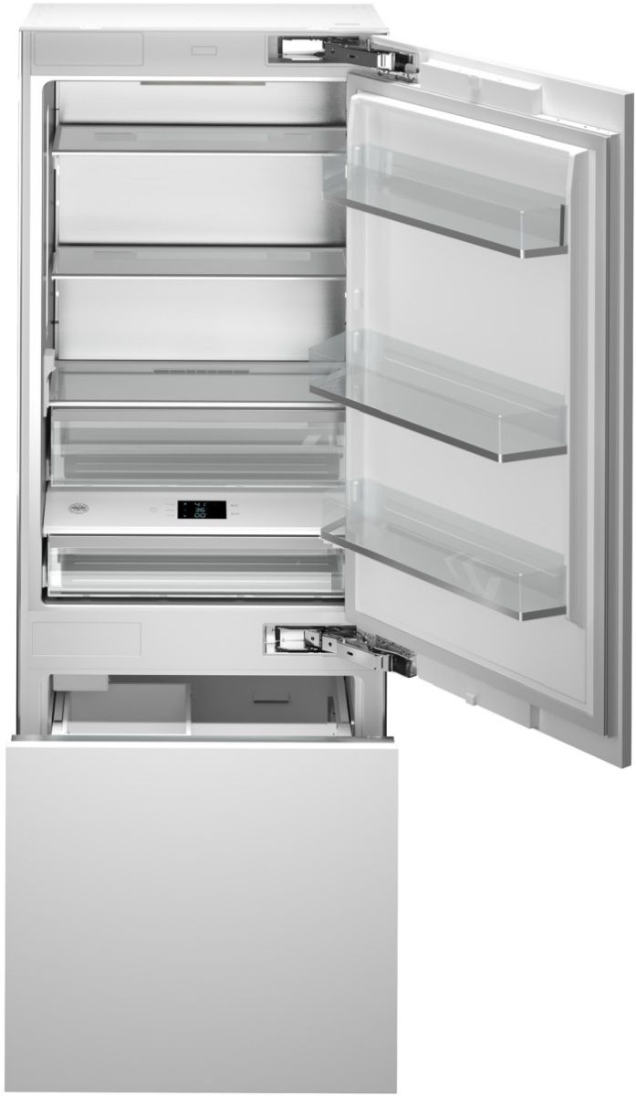 Réfrigérateur à congélateur inférieur de 30 po à profondeur comptoir Bertazzoni® Master de 16.0 pi³ - Prêt pour le panneau