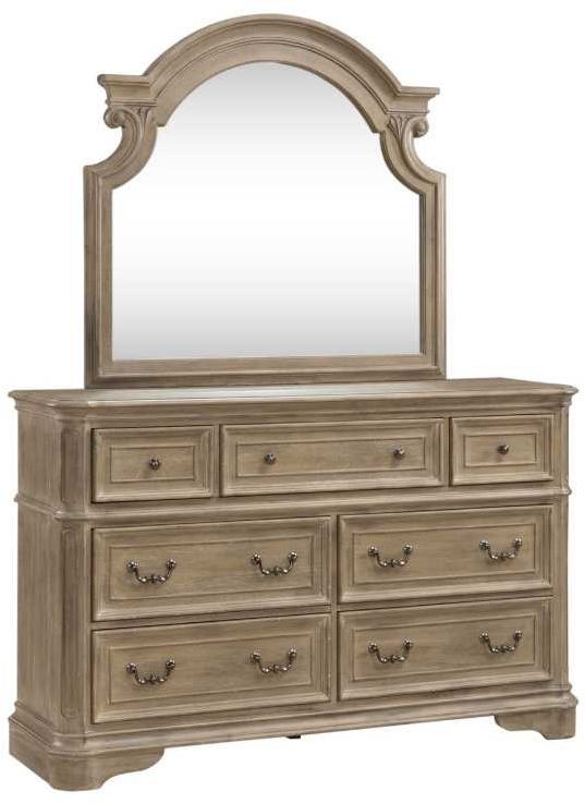 Liberty Furniture Magnolia Manor 4-Piece Taupe Mist/Weathered Bisque California King Upholstered Panel Bedroom Set-3