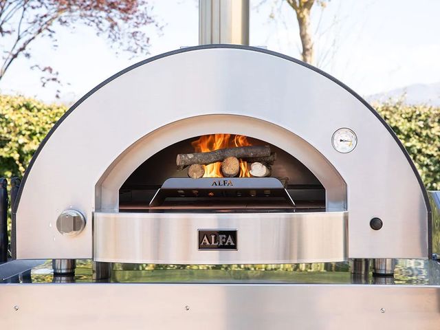 Alfa Classico 4 Pizze 43" Ardesia Grey Liquid Propane Pizza Oven-4