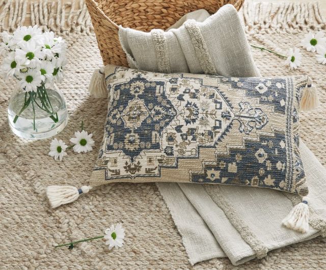 Signature Design by Ashley® Winbury 4-Piece Blue/Tan/White Throw Pillow Set-3