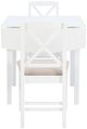 Linon Torino 3-Piece White Drop Leaf Dining Table Set-5