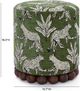 TOV Furniture Dex Olive Green Jacquard Leopard Ottoman-2