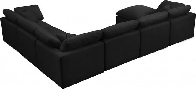 Meridian Furniture Plush Black Velvet Standard Cloud Modular Sectional-1