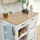 homestyles® Storage Plus Off-White Kitchen Cart-5