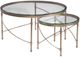 Bassett Mirror Harrison Clear Cocktail Table with Antique Gold Base-0