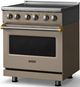 Viking® 5 Series 30" Nantucket Pro Style Induction Range with Brushed Brass Trim-3