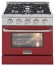 Kucht Professional KNG Series 30" Stainless Steel Pro Style Propane Gas Range with Red Door-0