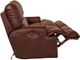 Catnapper® Wembley Walnut Leather Power Lay Flat Reclining Sofa with Power Adjustable Headrest-5